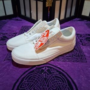 Vans Women's White Sneakers Size 8.5 Mens 7 BRAND NEW!